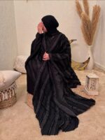 ⁦عبايه غريد 🖤✨  (( عبايه وتحتها بيزك مفتوحه نظام طولي او شال ))⁩ - الصورة ⁦3⁩